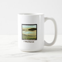 Vintage "I Believe" UFO Mug