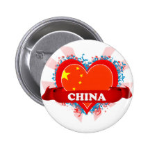 Vintage I Love China Pins