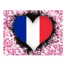 Vintage I Love France Postcard