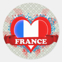 Vintage I Love France Sticker