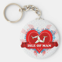 Vintage I Love Isle Of Man Key Chain