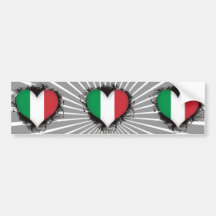 Vintage I Love Italy Bumper Stickers