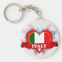 Vintage I Love Italy Keychain