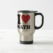 Vintage I Love Math Travel/Commuter Mug