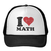 Vintage I Love Math Trucker Hat