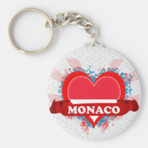 Vintage I Love Monaco Key Chains