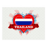 Vintage I Love Thailand Post Cards