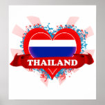 Vintage I Love Thailand Poster
