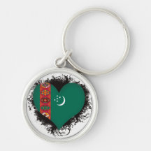 Vintage I Love Turkmenistan Key Chains