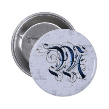 Vintage Initial M Buttons