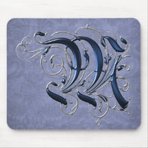 Vintage Initial M Mouse Pads