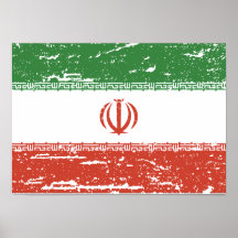 Vintage Iran Flag Poster