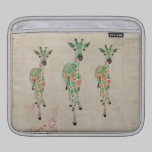 Vintage Jaded Blush Giraffes  iPad Sleeve ipad sleeves