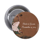 Vintage Japanese Cranes Wedding Invitations Pins