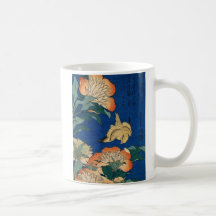 Vintage Japanese Flower Bird Mug