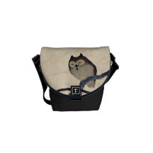 Vintage Japanese Owls Custom Courier Bags