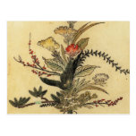 Vintage Japanese Parchment Save the Date Postcard