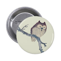 Vintage Japanese Sleeping Owl