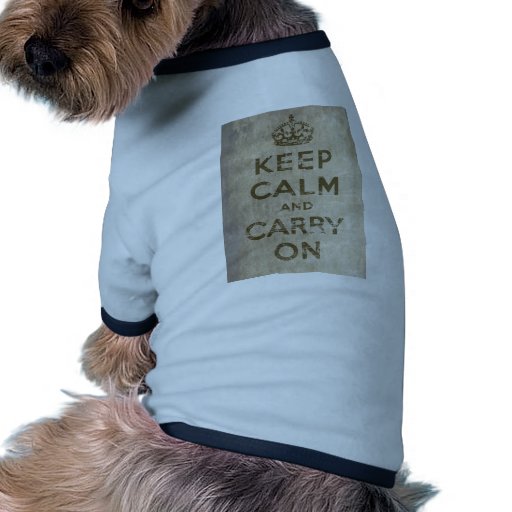 Vintage Keep Calm And Carry On Dog Clothing