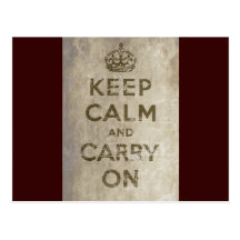 Vintage Keep Calm And Carry On Post Cards