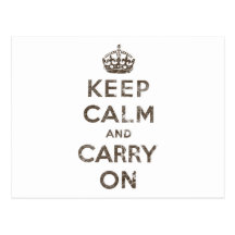 Vintage Keep Calm And Carry On Postcards