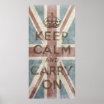 Vintage Keep Calm And Carry On Print
