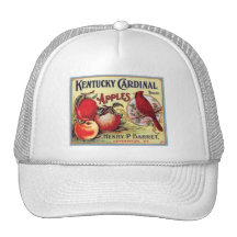 Vintage Kentucky Cardinal Apples, Henry P Barret, Mesh Hat
