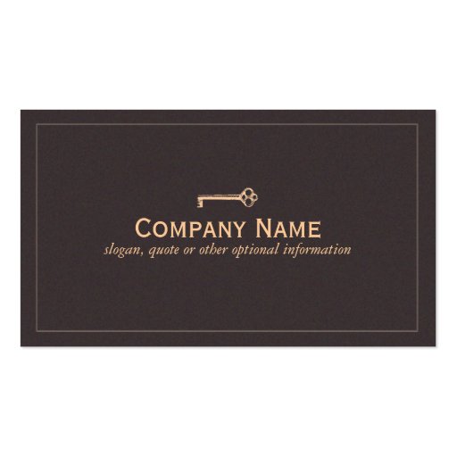 Vintage Key Business Card