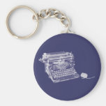 Vintage keyboard and mouse keychain