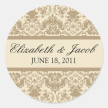 Vintage Lace Champagne/Ivory Sticker