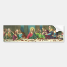 Vintage Last Supper with Jesus Christ and Apostles Bumper Stickers