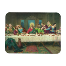 Vintage Last Supper with Jesus Christ and Apostles Magnet