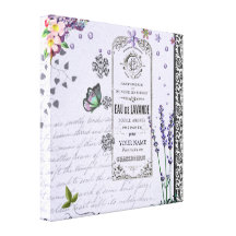 Vintage Lavender Collage art print Gallery Wrap Canvas