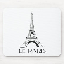 vintage le paris eiffel tower mouse pads