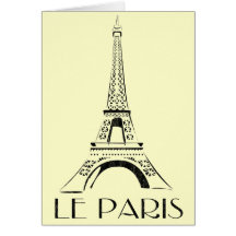 vintage le paris greeting card