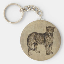 Vintage Leopard Key Chain