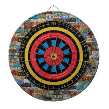 Vintage License Plates Dartboards