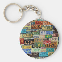 Vintage License Plates Key Chains