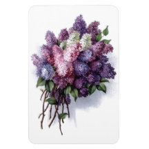 Vintage Lilacs Bouquet Premium Flexi Magnet