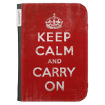 Vintage-Look Keep Calm and Carry On Case For The Kindle