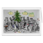 Vintage Louis Wain Cats Christmas Party Card
