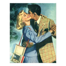 Vintage Love and Romance, Christmas Dance Custom Announcements