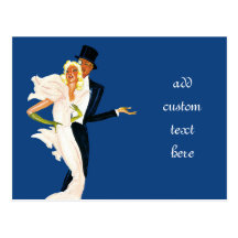 Vintage Love and Romance, Modern Wedding Couple Post Cards