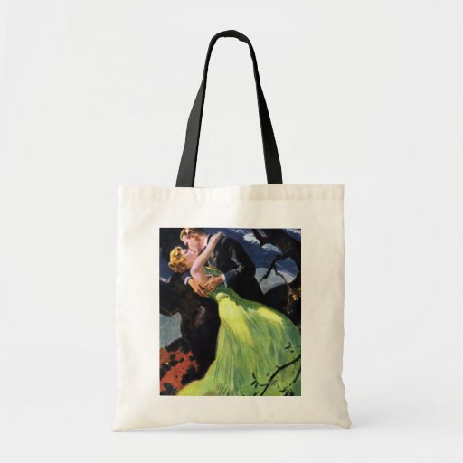 Vintage Love and Romance, Romantic Kiss Kissing Tote Bag