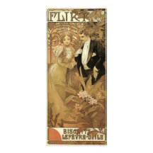 Vintage Love Romance, Art Nouveau, Alphonse Mucha Announcement