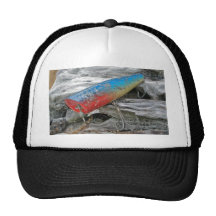 Vintage Lure Blue Streak Tackle Co Waltham MA Mesh Hat