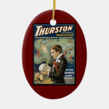 Vintage Magic Poster; Thurston, The Great Magician Christmas Tree Ornaments