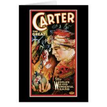 Vintage Magician Carter the Great Greeting Card