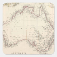 Vintage Map of Australia (1848) Sticker