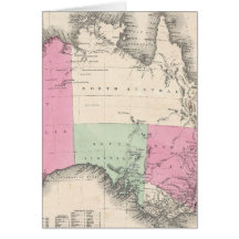 Vintage Map of Australia (1862) Card
